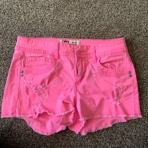 Hot Pink Jean Shorts